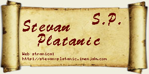 Stevan Platanić vizit kartica
